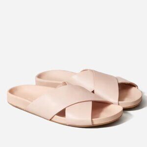 Everlane Leather Form Crossover Sandal in Pale Rose - size 7